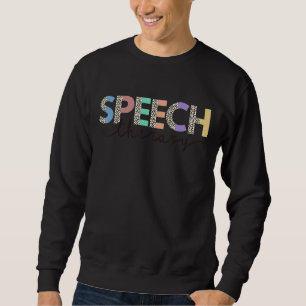 Sudadera Leopardo De Terapia Del Habla Para Terapia De Ccc