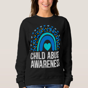 Sudadera Leopardo Del Arcoiris En Abril Usamos Abuso Azul I