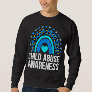 Sudadera Leopardo Del Arcoiris En Abril Usamos Abuso Azul I