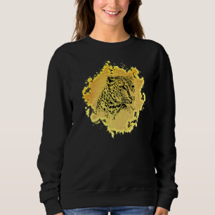 Sudadera Leopardo depredador animal gato grande África colo