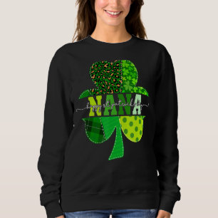 Sudadera Leopardo femenino Shamrock Nana St Patricks Day Ma