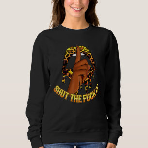 Sudadera Leopardo levanta a afro diva fuerte melanina negra
