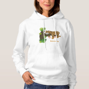 Sudadera Leopardo lindo durmiendo en un ilustracion de pers