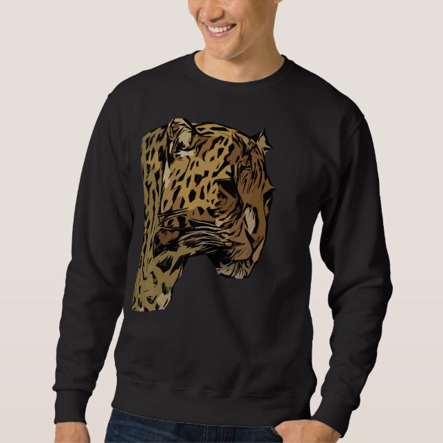 Sudadera Leopardo Motif Africa Imprint Resumen de la exposi (Anverso)