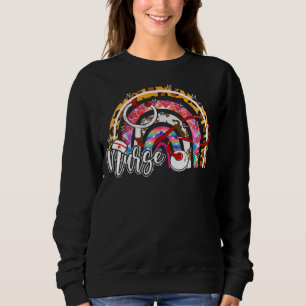 Sudadera Leopardo Rainbow Boho enfermera Stethoscope Hea Mé