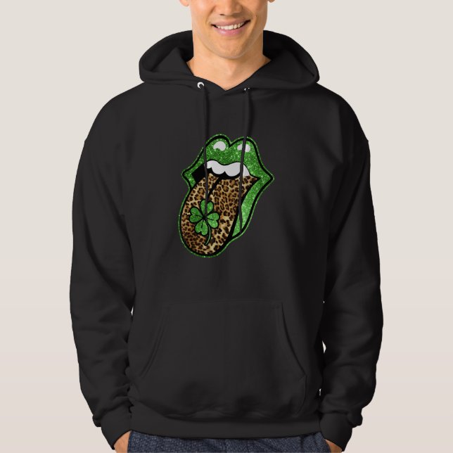 Sudadera Leopardo verde shamrock St Patr (Anverso)