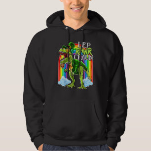 Sudadera Leprawrchaun St Patrick Day T Rex Dinosaur Lepre