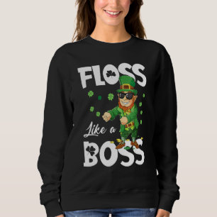 Sudadera Leprechaun Floss Como Un Jefe De Niños Del Día De