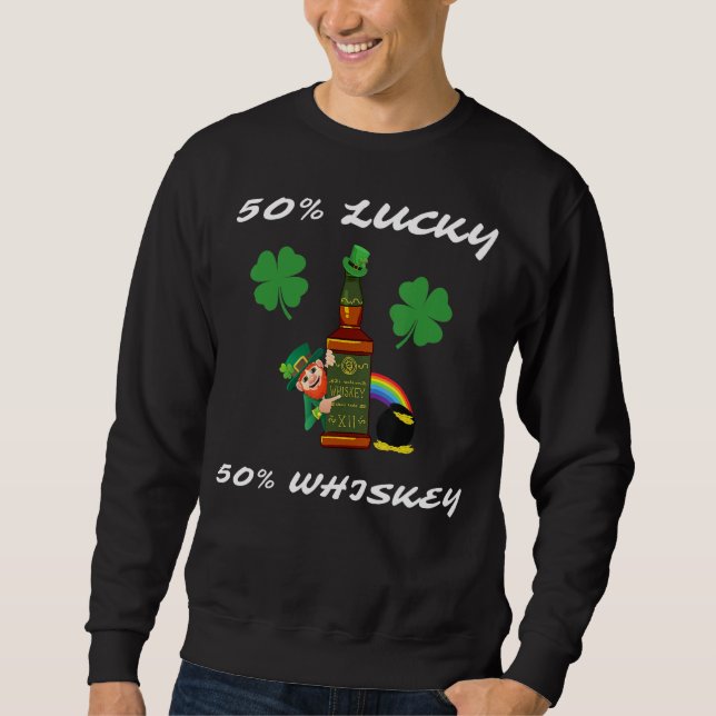 Sudadera Leprechaun Lucky Charm Whiskey Arcoiris Pot O (Anverso)