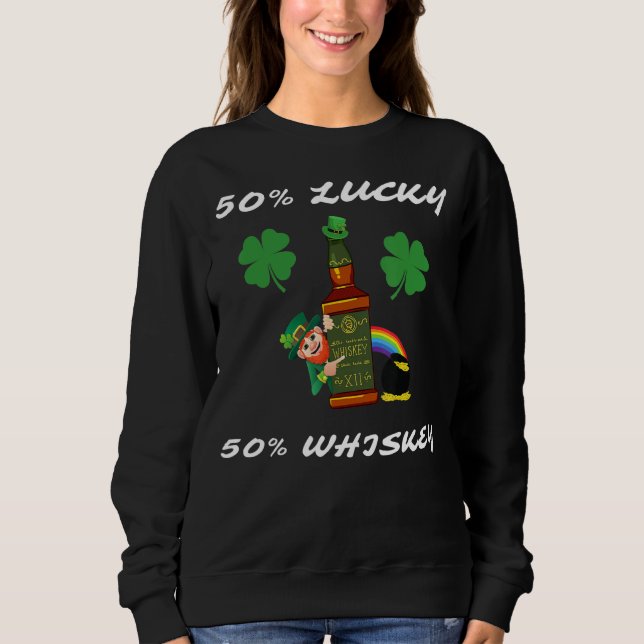 Sudadera Leprechaun Lucky Charm Whiskey Arcoiris Pot O (Anverso)