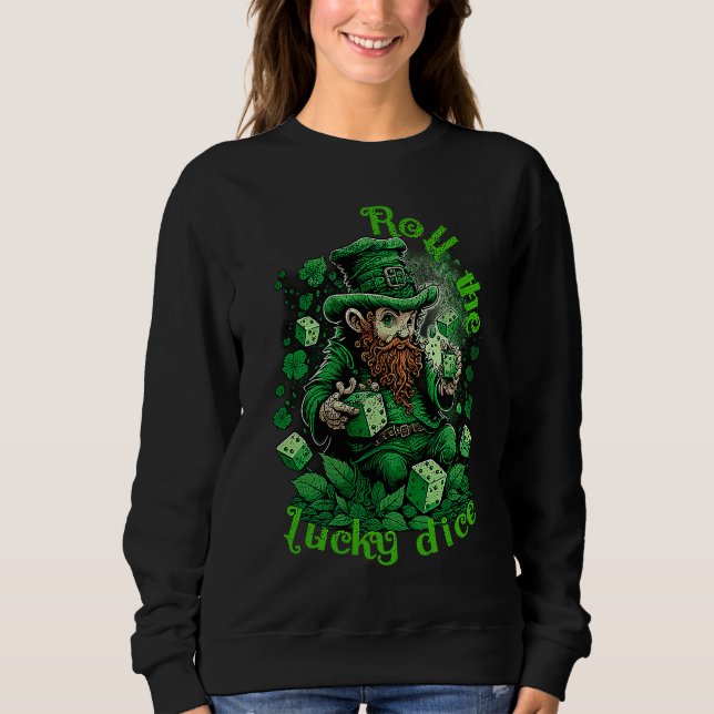Sudadera Leprechaun lucky dice casino St Patricks day (Anverso)