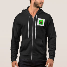 Sudadera Leprechaun Magic Men's Black Full-Zip Hoodie