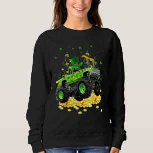 Sudadera Leprechaun Monster Truck Shamrock St Patrick Day B