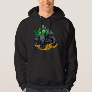 Sudadera Leprechaun Monster Truck Shamrock St Patrick Day B