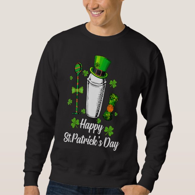 Sudadera Leprechaun Shamrock Bartender Happy St Patrick's D (Anverso)