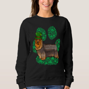 Sudadera Leprechaun Silky Terrier St Patricks Day Shamrock