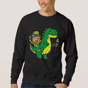 Sudadera Leprechaun T Rex Dinosaur Shamrock St Patrick Day