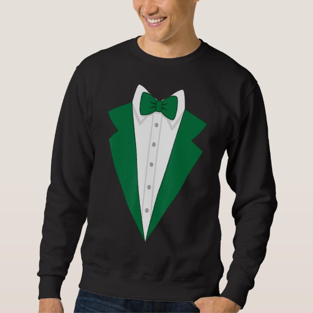 Sudadera Leprechaun Tuxedo St Patrick S Day Irish Cos (Anverso)