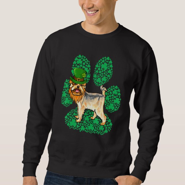 Sudadera Leprechaun Yorkshire Terrier St Patricks Day Shamr (Anverso)
