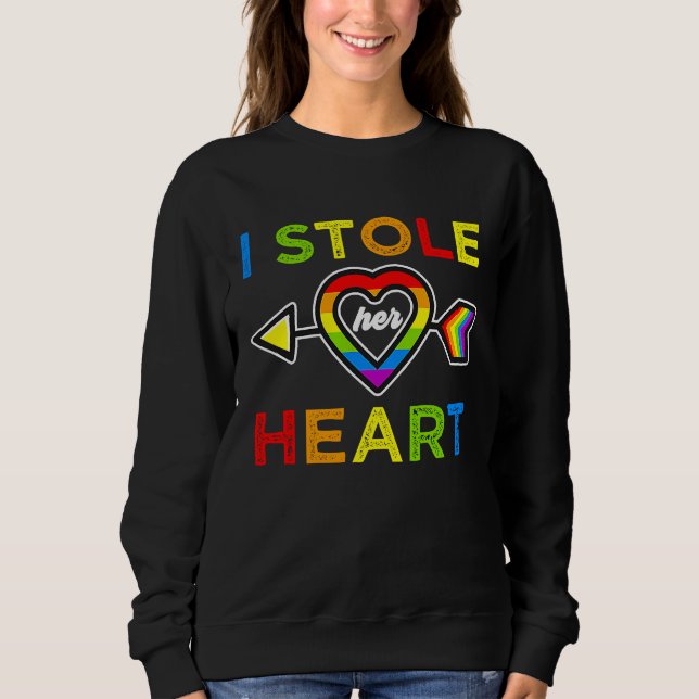Sudadera Lesbian Couple And He Stole My Heart Pride Month C (Anverso)