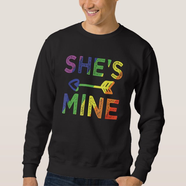 Sudadera Lesbian Couple She s Mine I m Hers Matching LGBT P (Anverso)