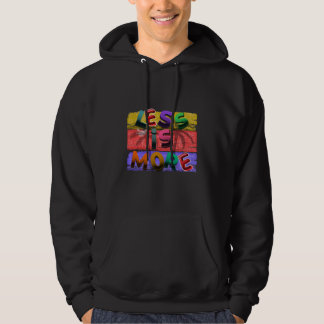 Sudadera "Less Is More" Vibrant 3D Typography with Tropical