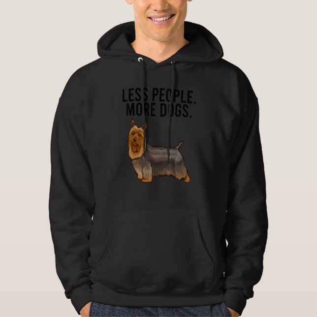 Sudadera Less People More Dogs Silky Terrier Introvert (Anverso)