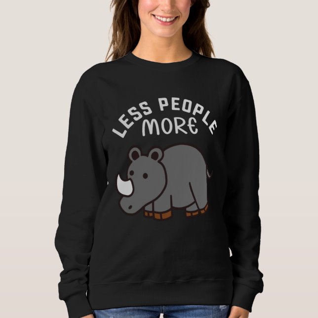Sudadera Less People More Rhinos Children Rhino (Anverso)