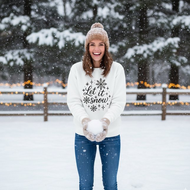 Sudadera "Let It Snow" Cozy Winter Snowflake (Subido por el creador)