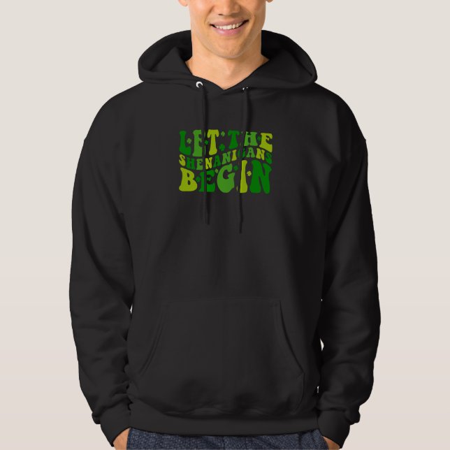Sudadera Let The Shenanigans Begin Groovy St Patrick's Kids (Anverso)
