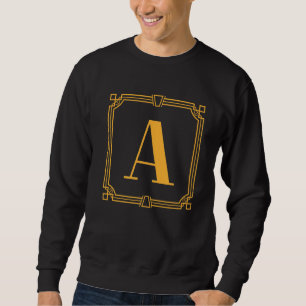 Sudadera Letra A Alfabeto monograma A Geométrica Inicial De