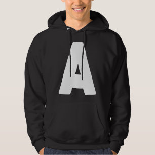 Sudadera Letra A grande y blanca en negrita