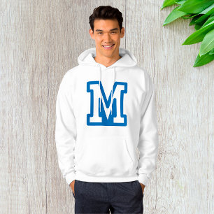 Sudadera Letra azul varsity M monograma