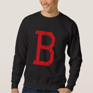 Sudadera Letra B Alfabeto mayúscula Escuela clásica inicial