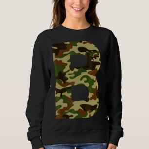 Sudadera Letra B mayúscula Camuflaje alfabético inicial