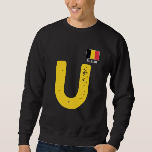 Sudadera Letra belga de bandera humana grupo U coincidente 