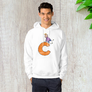 Sudadera Letra C naranja
