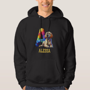Sudadera Letra cute dogs alessa nombre perro arco iris