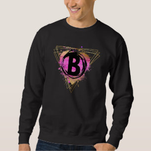 Sudadera Letra de monograma B inicial personalizada Deco Cu
