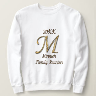 Sudadera Letra de oro para Reunión Familiar M Monograma Kee