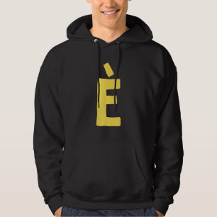 Sudadera Letra È grande y negrita en amarillo