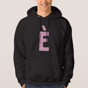 Sudadera Letra È grande y negrita en rosa