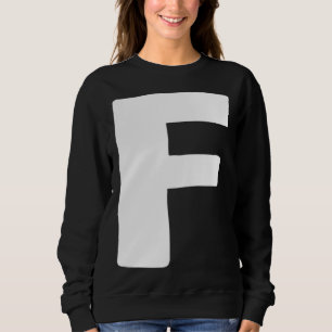 Sudadera Letra F grande y blanca en negrita