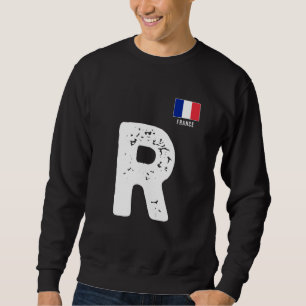 Sudadera Letra francesa de bandera humana R grupo que coinc