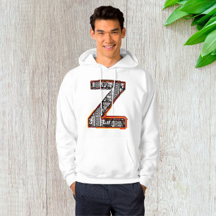 Sudadera Letra inca Z Hoodie de fuente artística