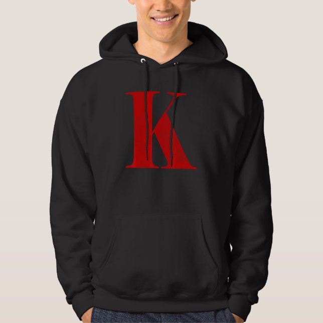 Sudadera Letra K letra inicial monograma inicial K (Anverso)