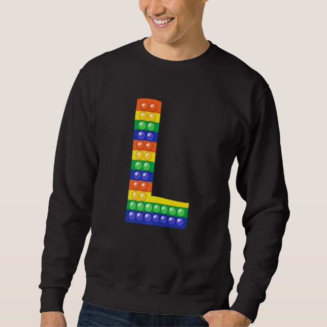 Sudadera Letra L mayúscula Alfabeto Fidget Pop que coincide (Anverso)