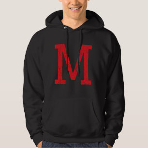 Sudadera Letra M Alfabeto mayúscula Escuela clásica inicial