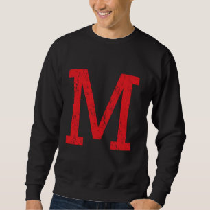 Sudadera Letra M Alfabeto mayúscula Escuela clásica inicial