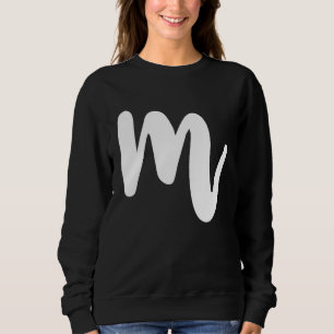 Sudadera Letra mayúscula M Iniciales Guay ABC